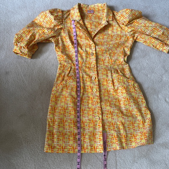 LHD Casitas Mini Dress Yellow Abstract 8 - Picture 14 of 14